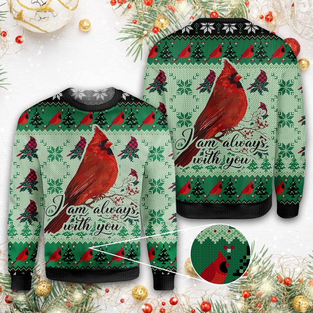 Cardinal I Am Always Witch You Christmas Ugly Sweater