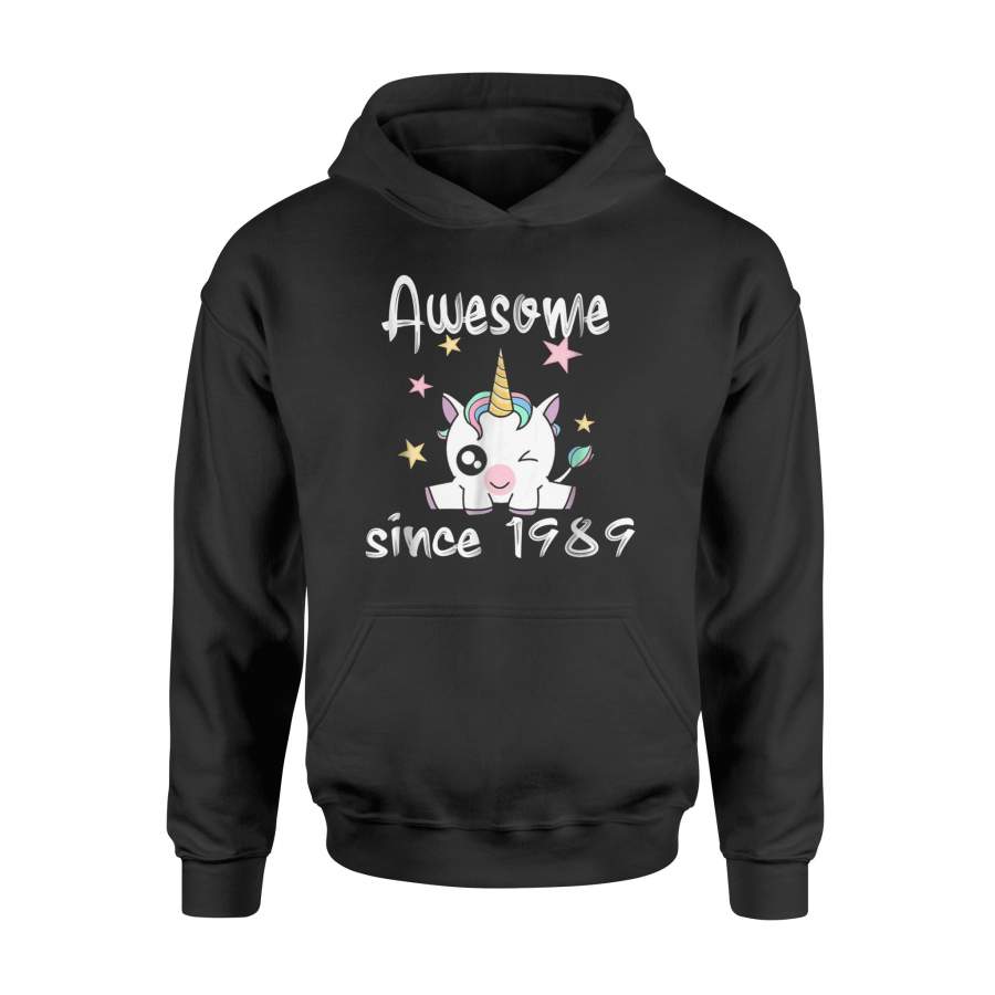 29th Birthday Awesome Since 1989 Unicorn Gift For BirthdayHoodie