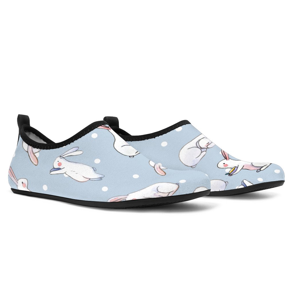 Rabbit Pattern Print Design Rb06 Aqua Water Shoes