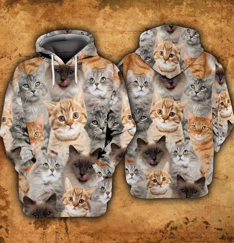 Cute Kittens Cat Lover Hoodie 3D #L