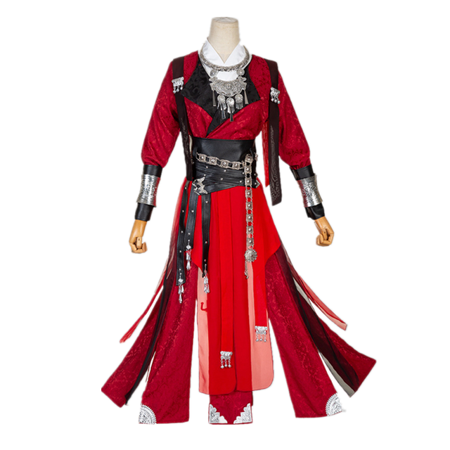 Anime Tian Guan Ci Fu Cosplay Hua Cheng Costume Heaven Official’s Bless HuaCheng Red Costume For Men And Women Chinese Anime Cos alx