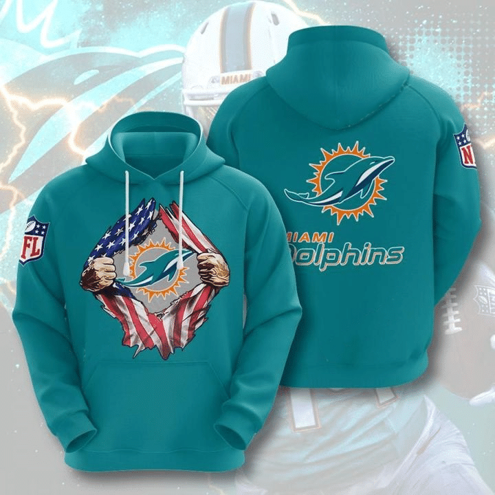 Miami Dolphins All Over Printed Hoodie HN210911