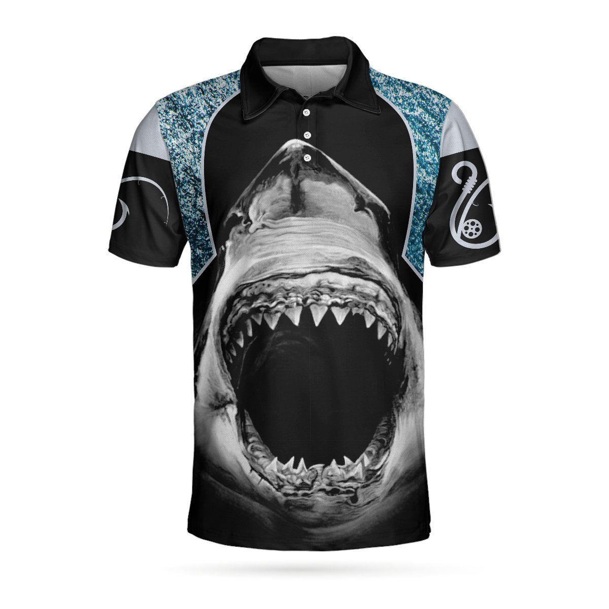 Who Wants To Be The Prey In An Ocean Full Of Hunters Polo Shirt, Shark Jaw Polo Shirt, Best Shark Shirt For Men