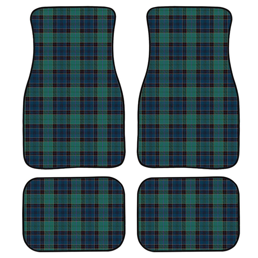 Clan Campbell Tartan Pattern Print Front And Back Car Floor Mats, Front Car Mat