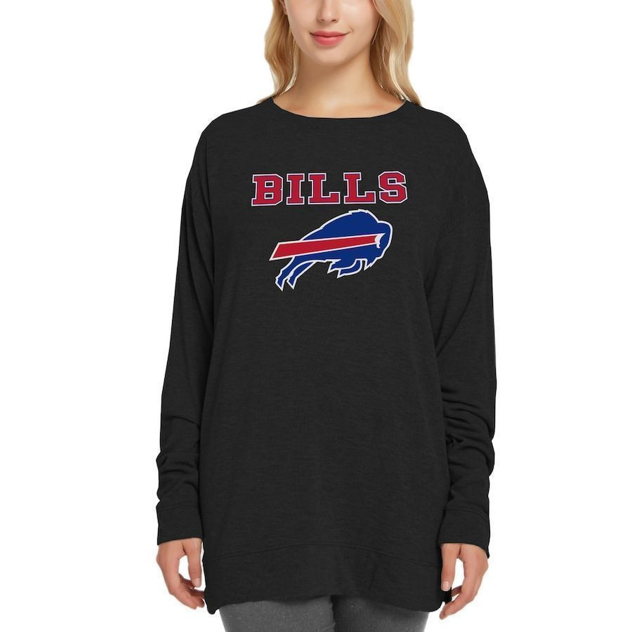 Womens Buffalo Bills Concepts Sport Black New Rapture Long Sleeve Top Jersey