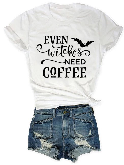 Even Witches Need Coffee Standard/Premium T-Shirt