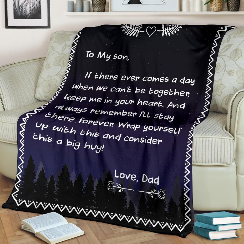 [Personalized Name] Son I Will Stay There Forever Fleece Blanket, Sherpa Blanket, Gift For Parent, Family Member, Friends Gift, Christmas Gift, Home Decor, Home Living