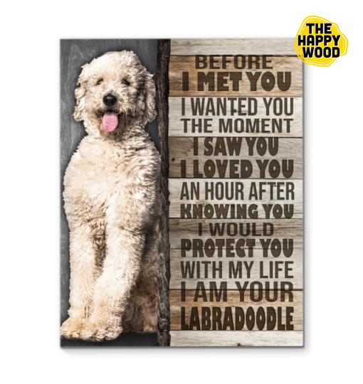 White Labradoodle Before I Met You Custom Vertical Canvas Poster For Home Decoration