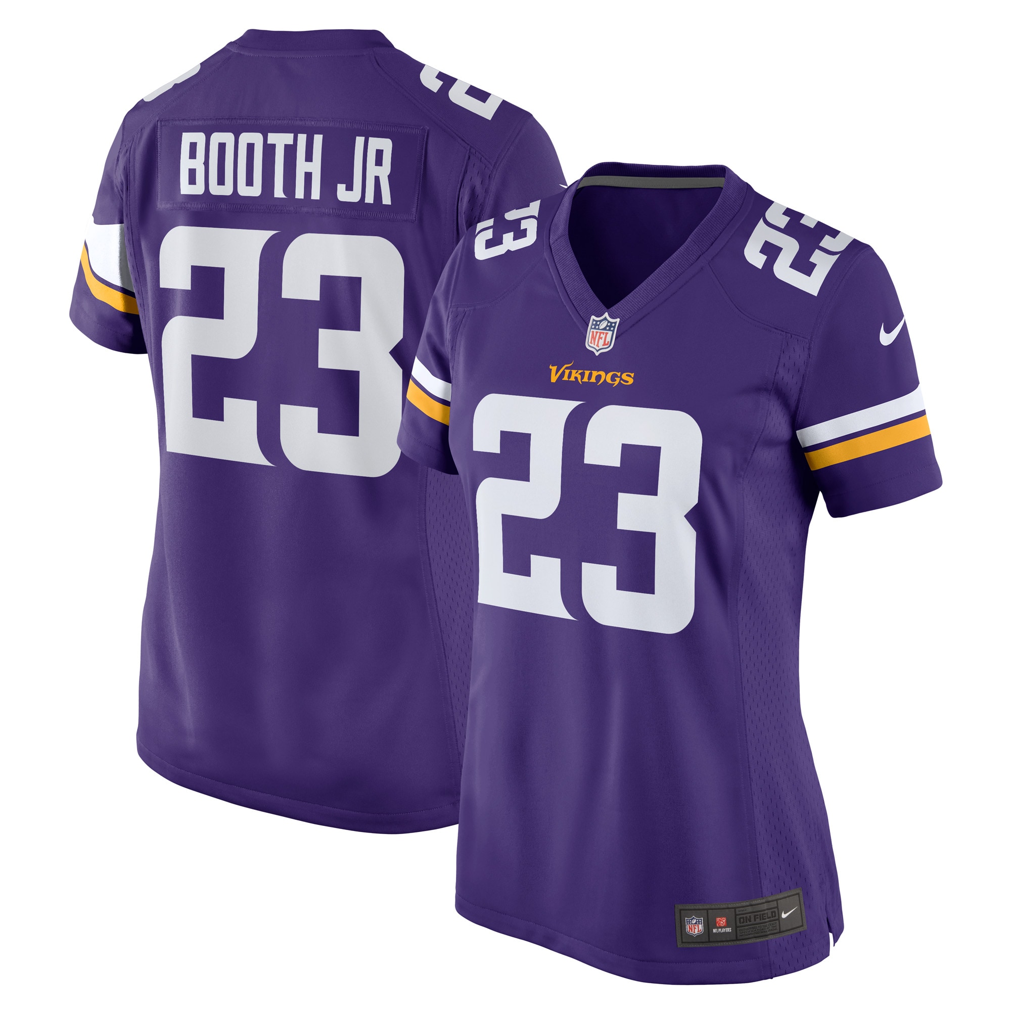 Andrew Booth Jr. Minnesota Vikings Women's Player Game Jersey – Purple