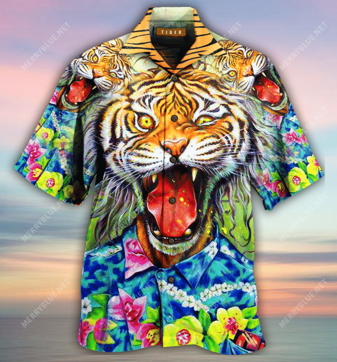 Beach Shirt Get Now Awesome Tiger Unisex Hawaiian Shirt