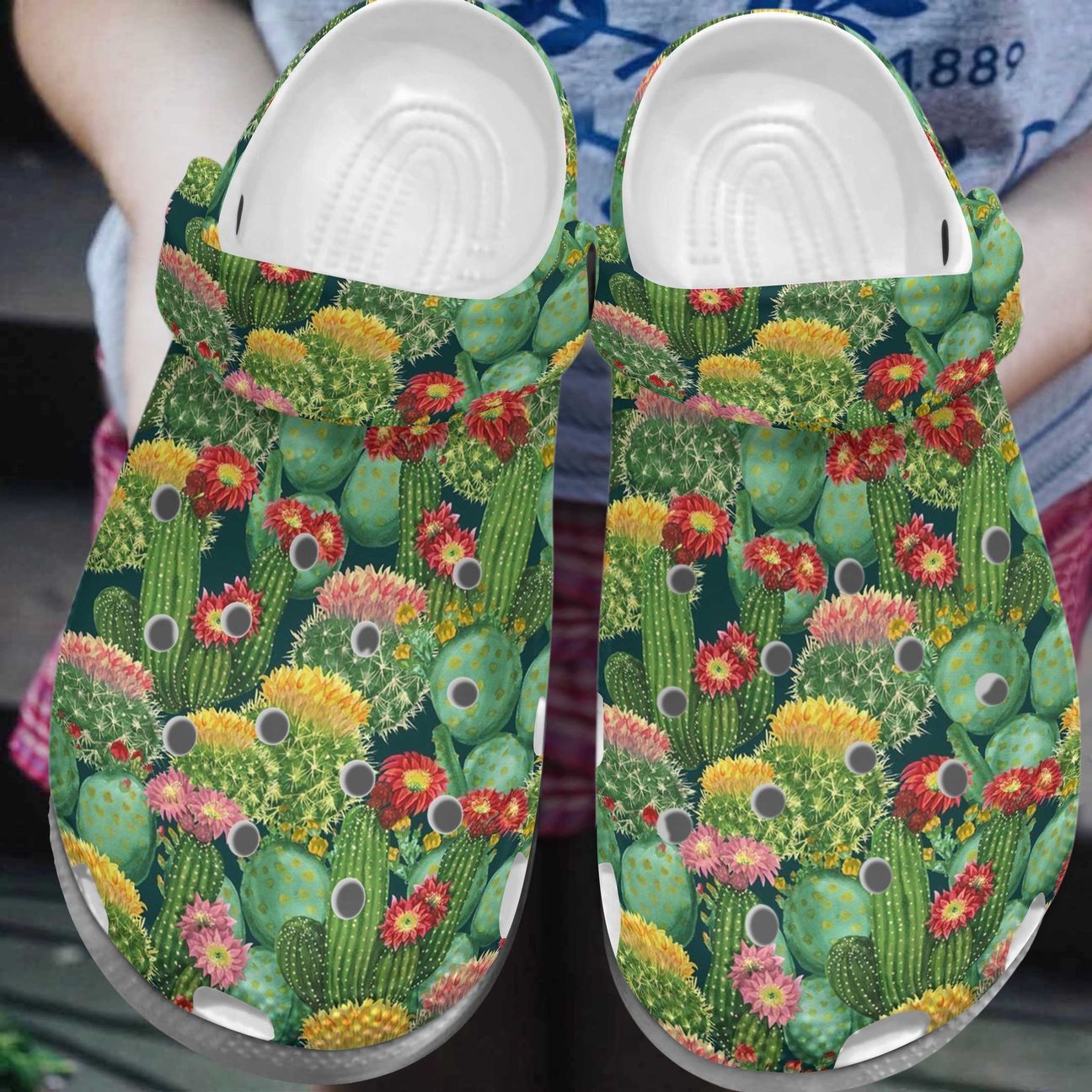 Cactus Personalize Clog, Custom Name, Text, Fashion Style For Women, Men, Kid, Print 3D Beautiful Cacti