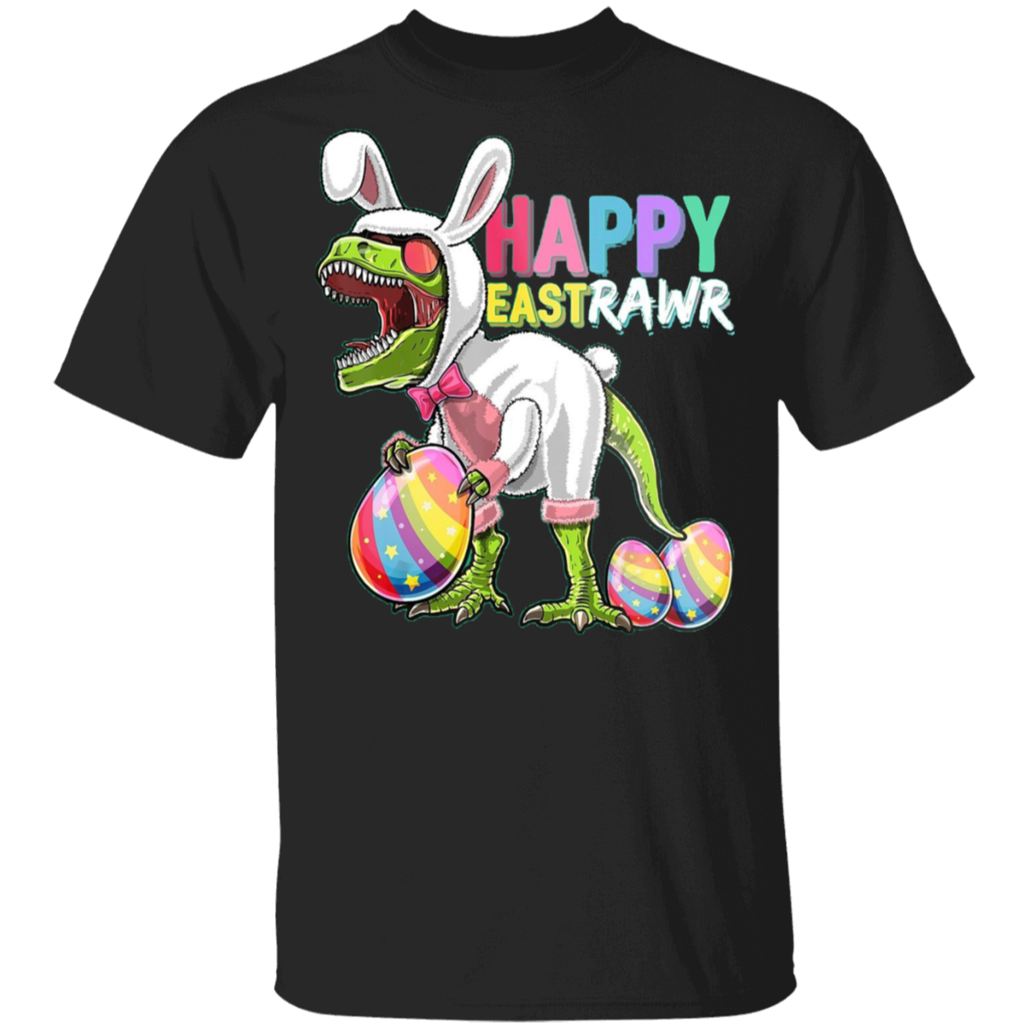 T-rex Bunny Happy Easrawr Easter Shirt Gift For Boys Children Son