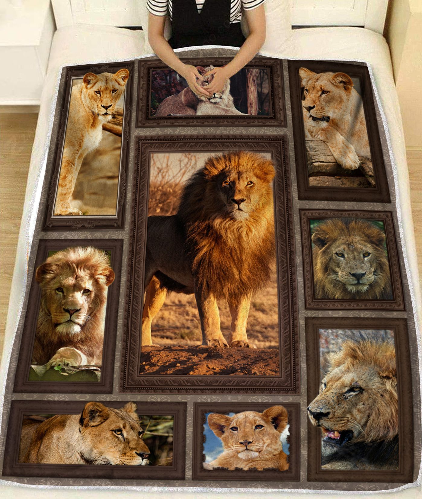 3D Lion Fleece Blanket – Quilt Blanket