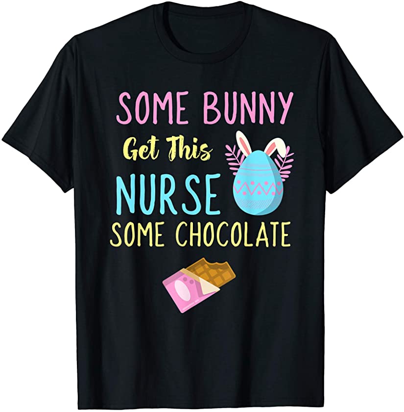 Cute Nurse Easter Bunny Ears RN CNA Easter Day Gift T-Shirt