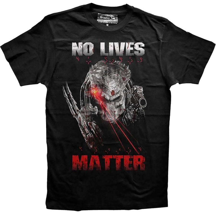 No Lives Matter Predator Face Halloween Alien Men T-Shirt