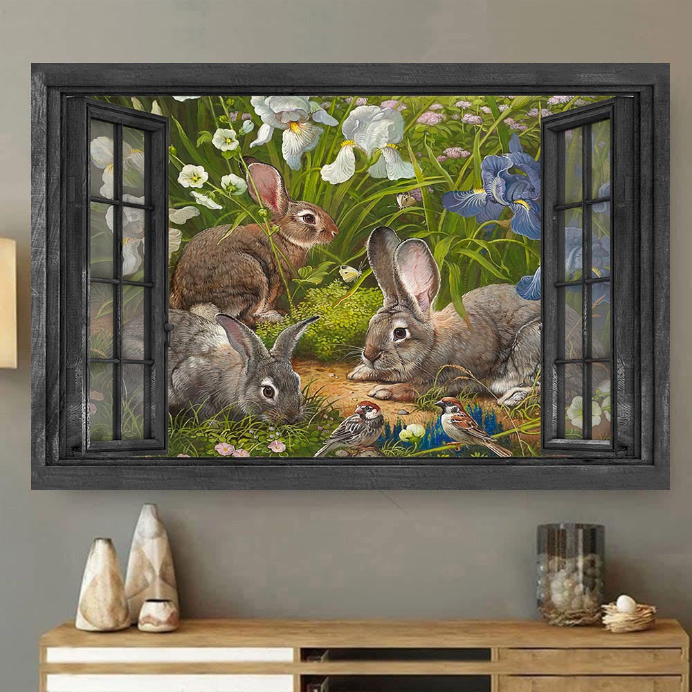 Bunny 3D Wall Art Painting Art 3D Farm Animals Home Decoration Gift Idea