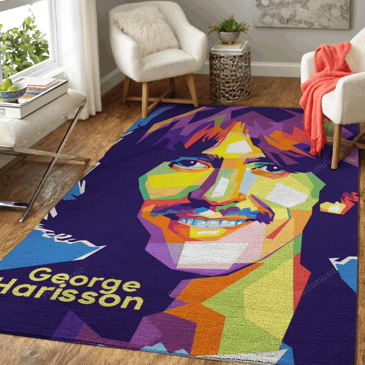 George Harisson – Music Art For Fans Area Rug Carpet