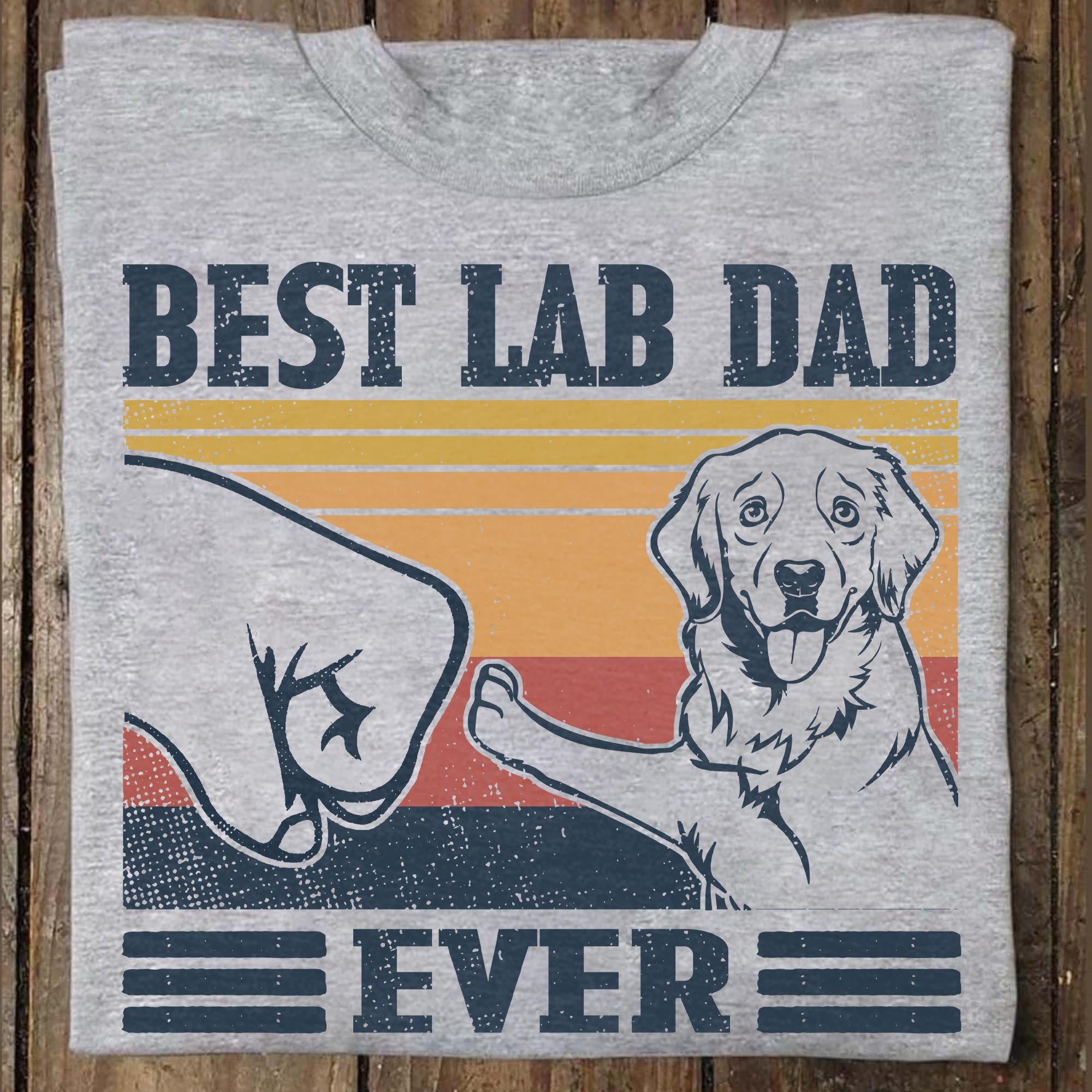 Best Labrador Dad Ever Vintage Graphic Unisex T Shirt, Sweatshirt, Hoodie Size S – 5XL