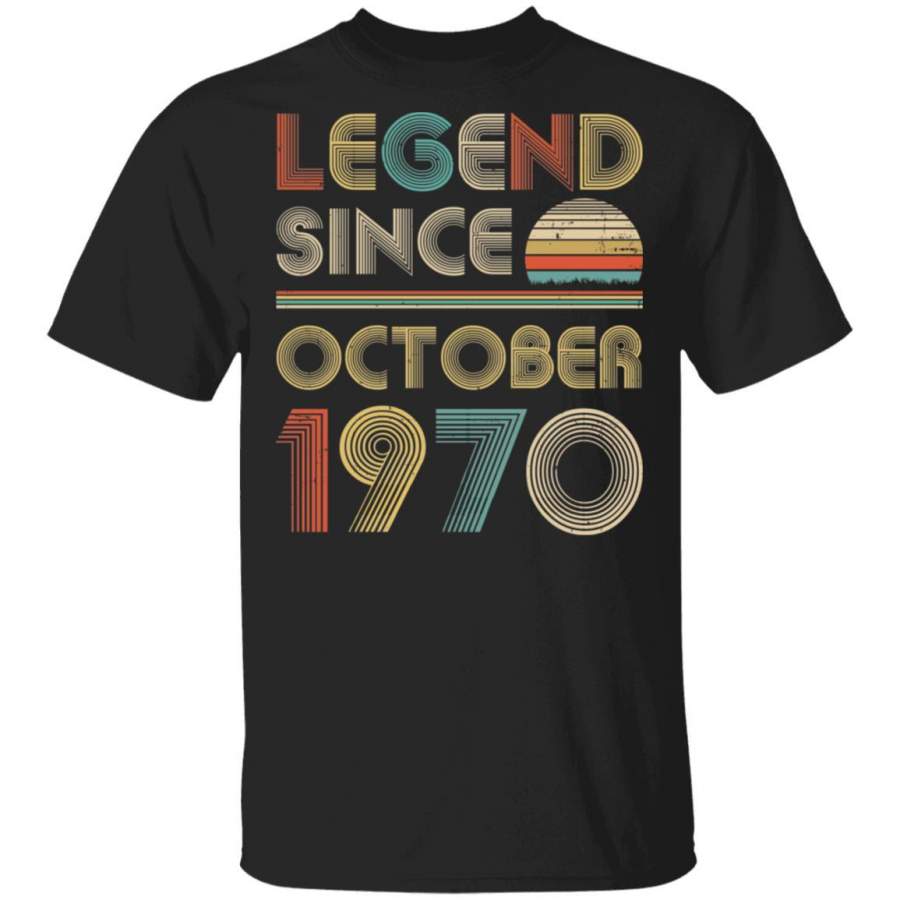 Vintage October 1970 Limited Edition 50th Birthday Gifts T-shirt