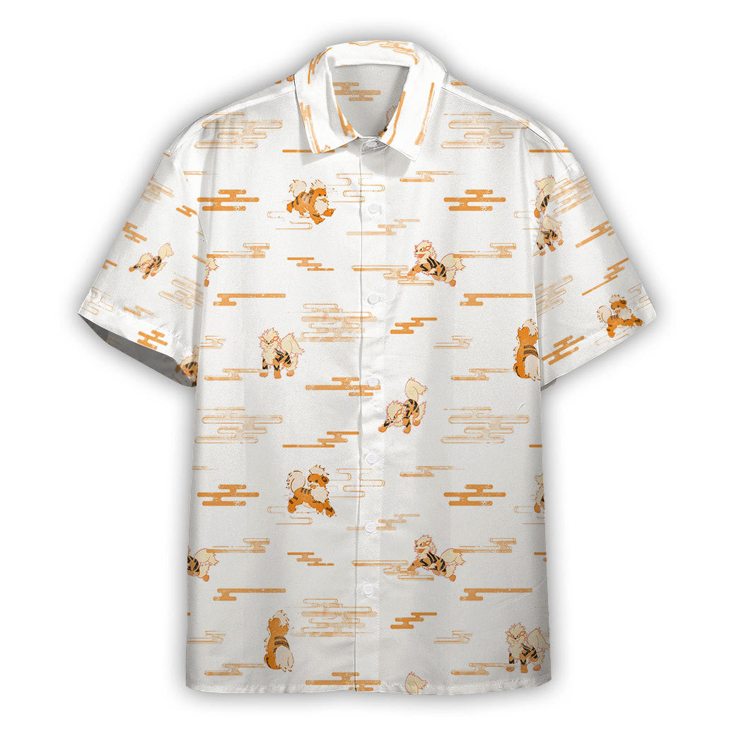 Gearhumans Arcanine Evolution Pkm X Hawaiian Custom Shirt Ha27936