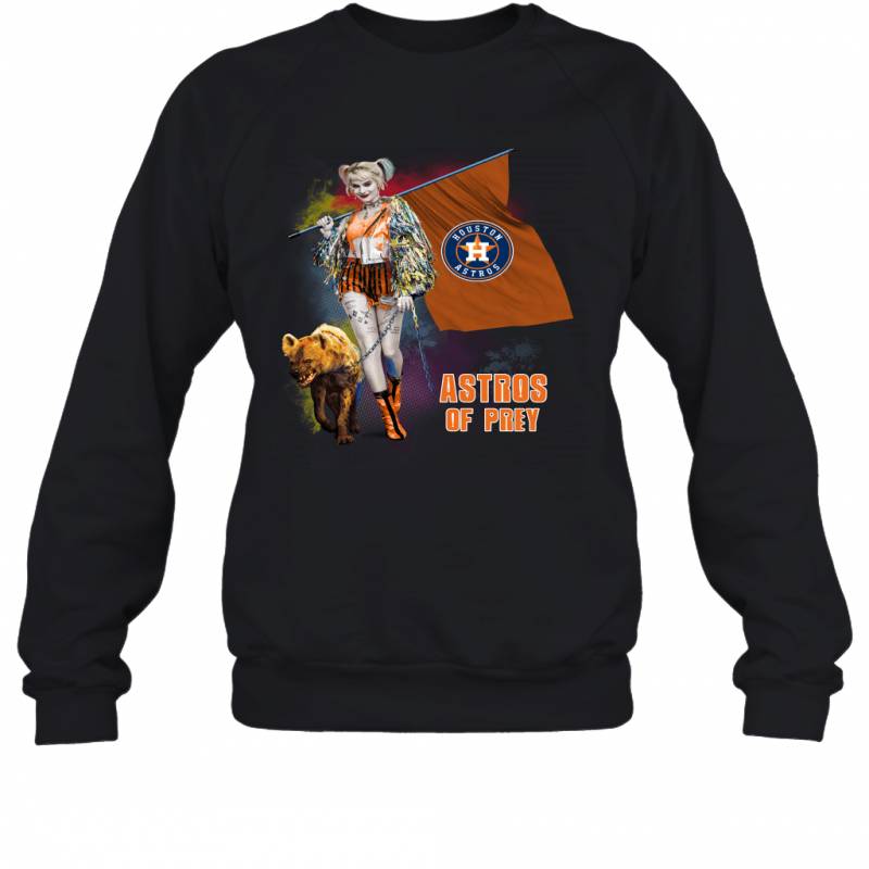 Harley Quinn flag Houston Astros Of Prey Sweatshirt