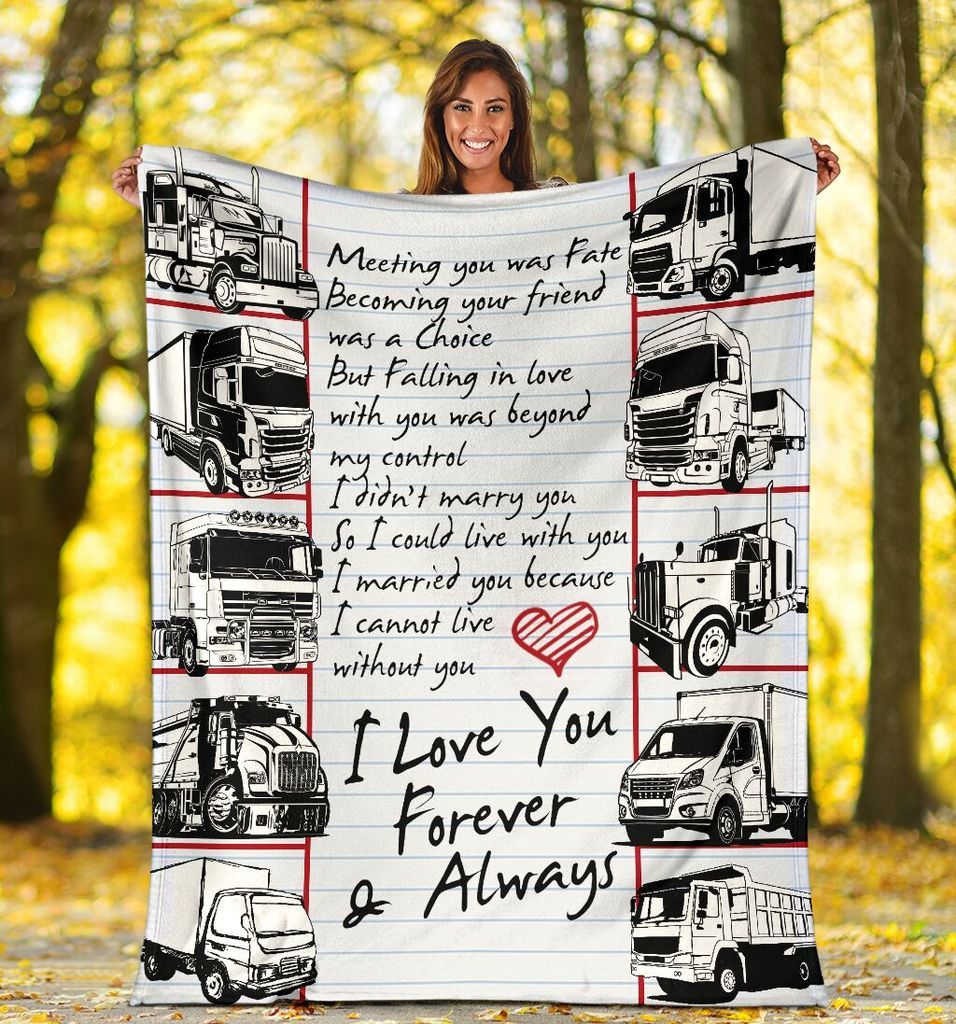 Truck Driver Fleece Blanket