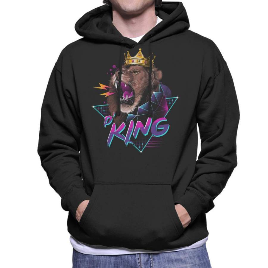 Rad King Lion Pun Men’s Hooded Sweatshirt