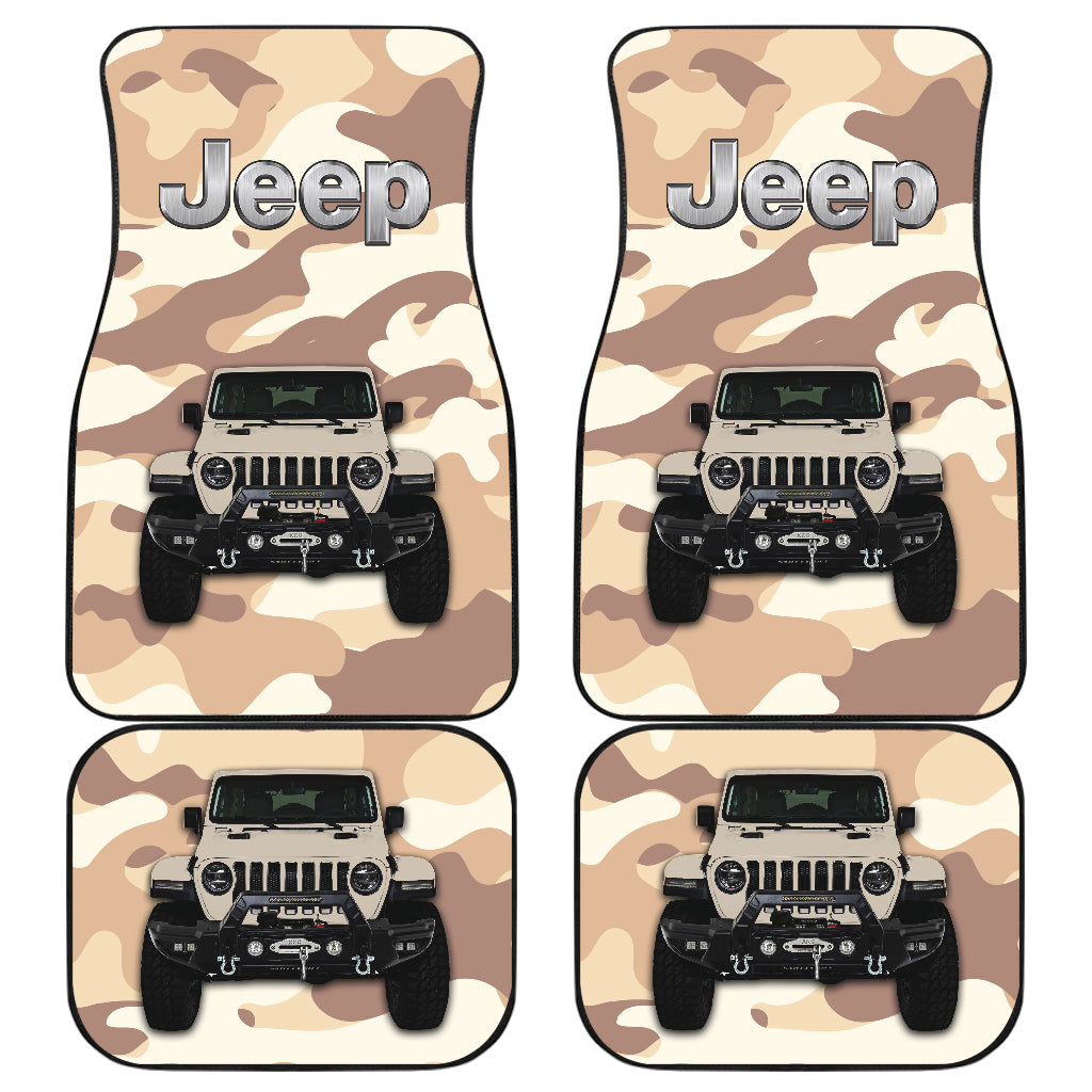 Cream White Jeep Camouflage Car Floor Mats Car Accessories