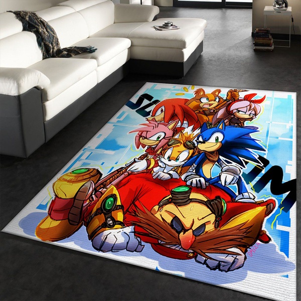 Sonic Boom Movie Area Rug, Kitchen Rug, Family Gift US Decor