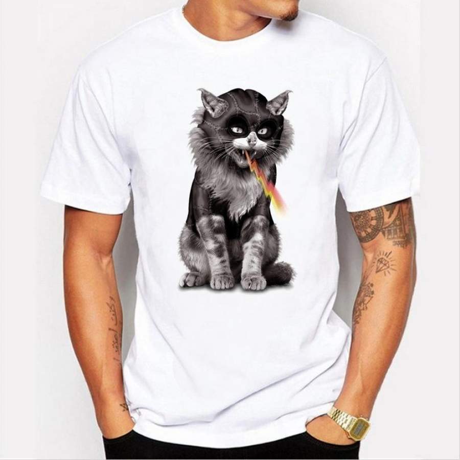 2017 Summer Latest Fashion Men’S T-Shirt Personality Cartoon Animal Printing O Collar T-Shirt New Trend T-Shirt