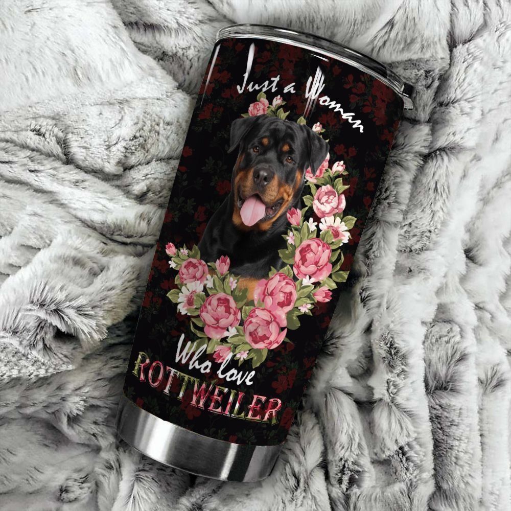 Rottweiler Flower Nis Tumbler