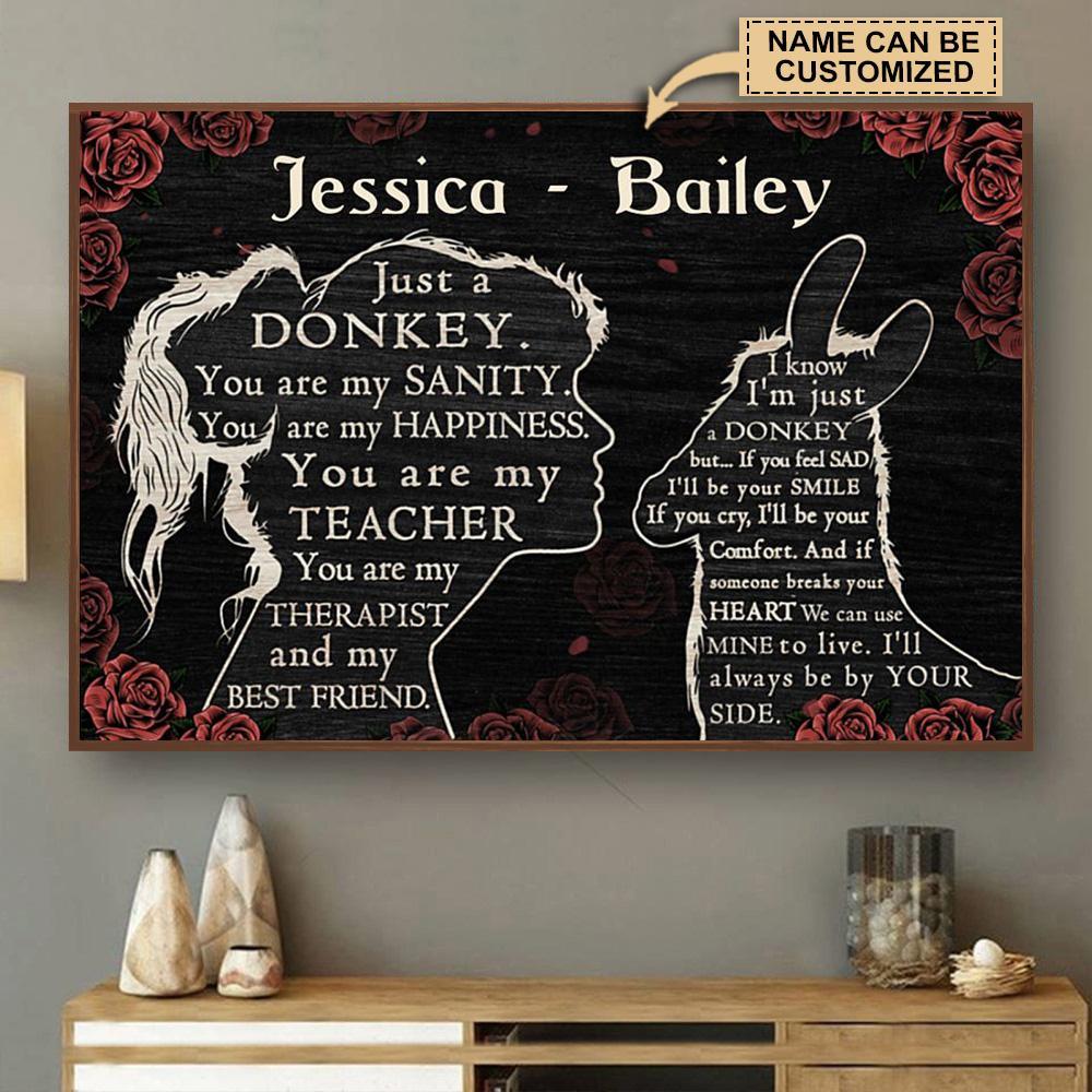 Aeticon Gifts Personalized Donkey You Are Not Just A Canvas Mom Dad Gift Home Decor