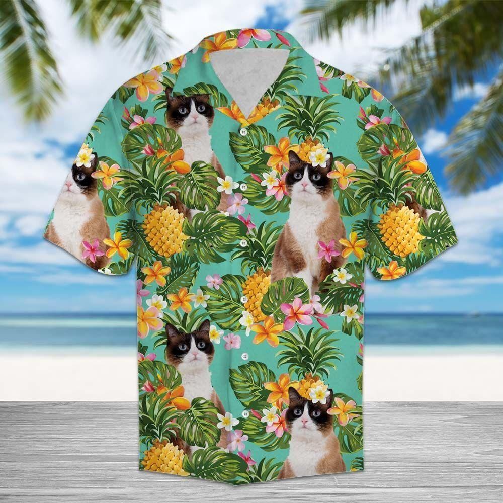 Tropical Pineapple Snowshoe Aloha Hawaiian Shirt Colorful Short Sleeve Summer Beach Casual Shirt For Men And Women