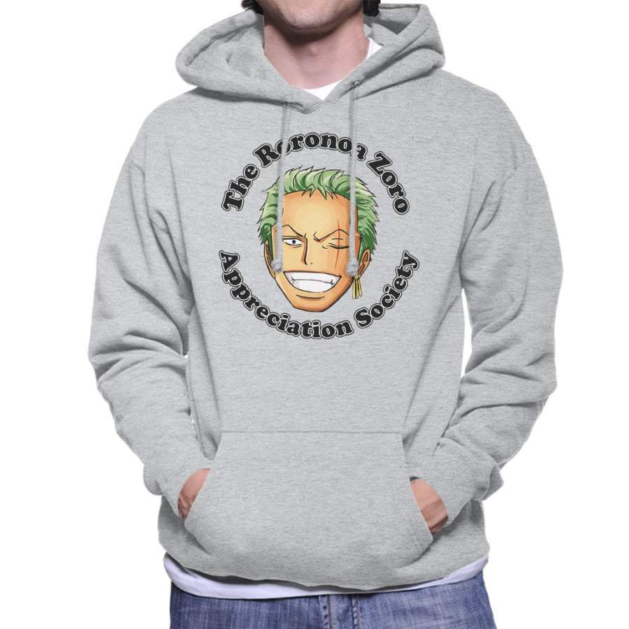 The Roronoa Zoro Appreciation Society One Piece Men’s Hooded Sweatshirt
