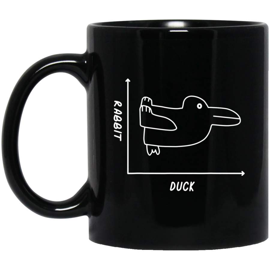 Duck Rabbit Graph – Fun Math Teacher Easter 11oz 15oz Black Mug Happy Easter Day Funny Colors Eggs Bunny Ears Peeps Cute