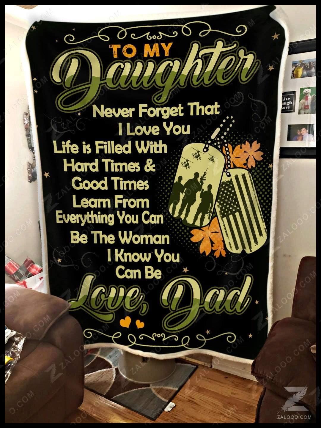 Blanket Veteran To my daughter Be the woman