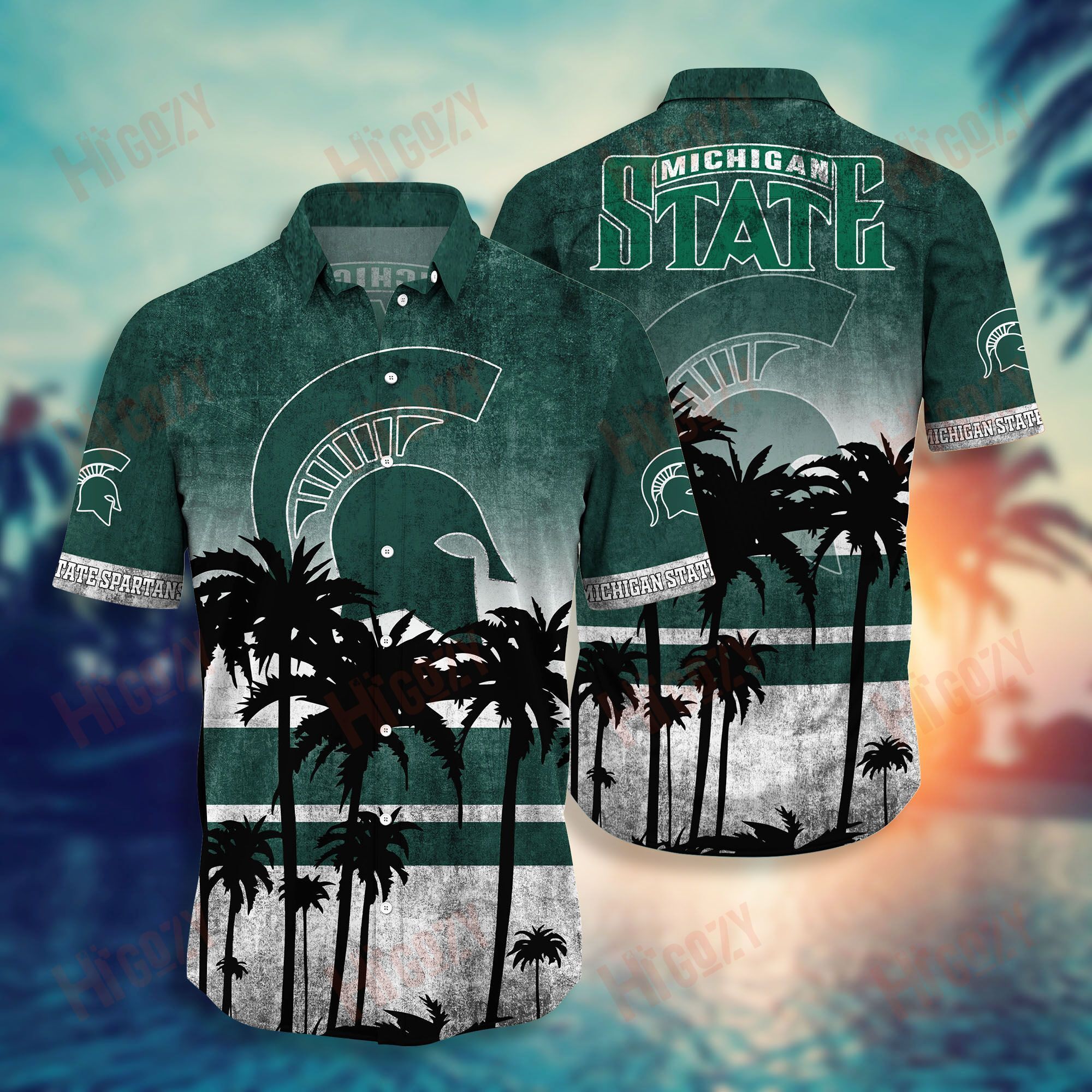 Michigan State Spartans Hawaiian Shirt Short Style Hot Trending Summer Ha39819