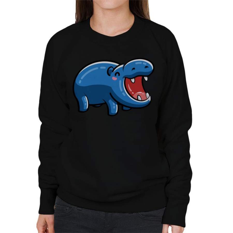 Carttoon Cute Hippo Women’s Sweatshirt