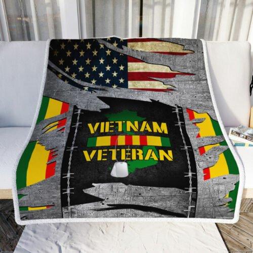 Vietnam Veteran American Us Flag Gift For Veteran Blanket Birthday Gift Home Decor Bedding Couch Sofa Soft And Comfy Cozy