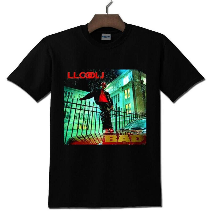 LL Cool J – Bad Hip Hop Rap Gildan Black T shirt S – 2XL