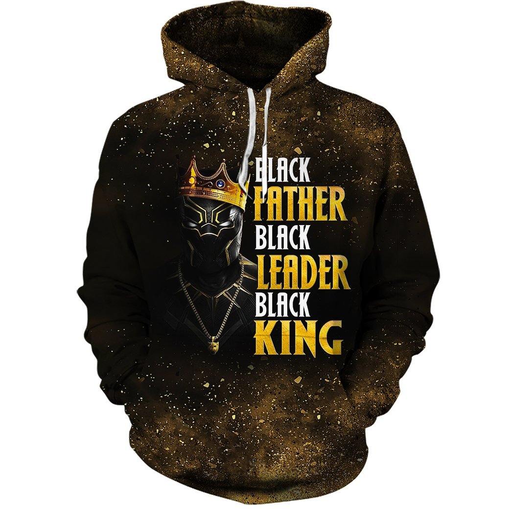 Black Father, Black Leader, Black King All-Over Print Hoodie