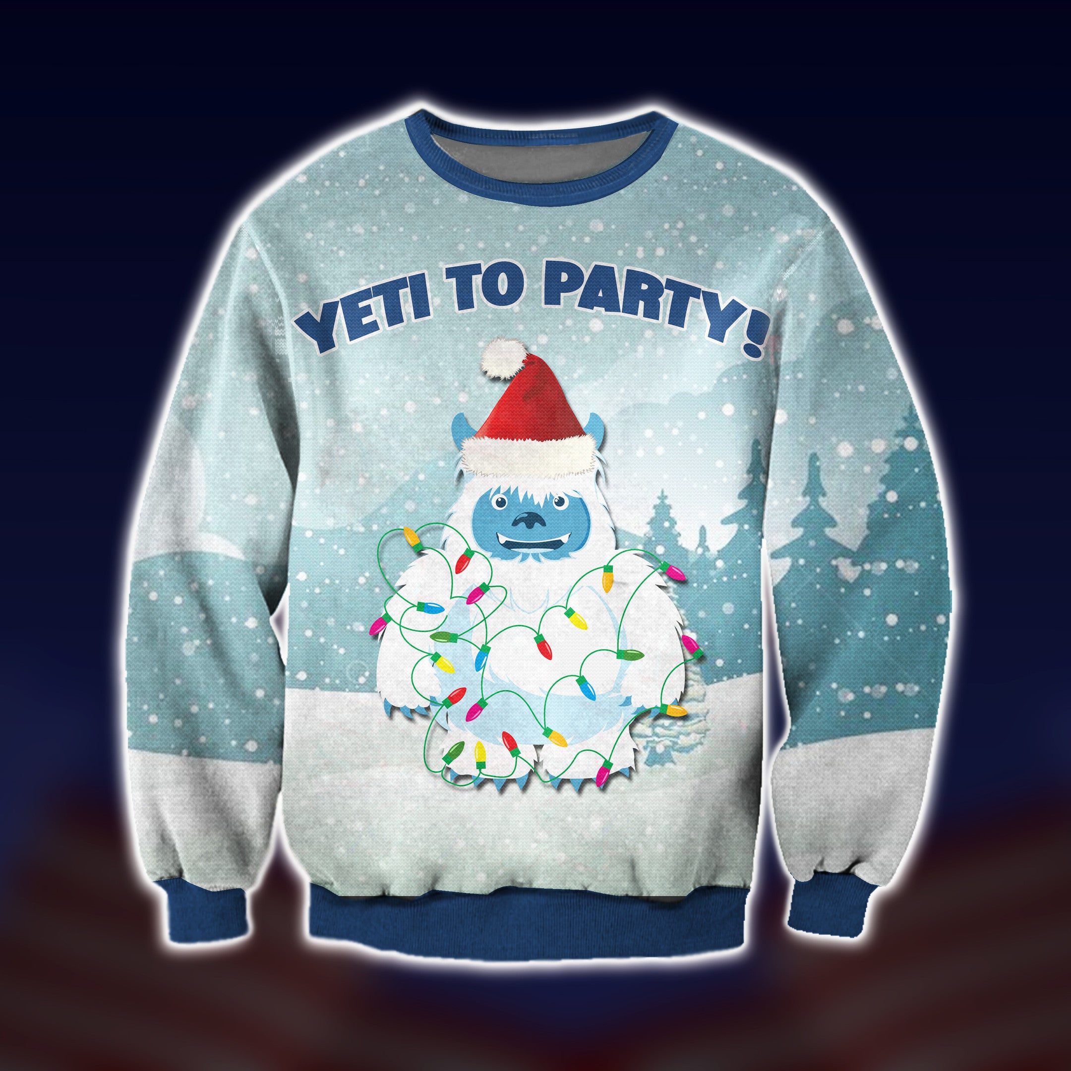 Yeti To Party Merry Xmas Ugly Christmas Sweater