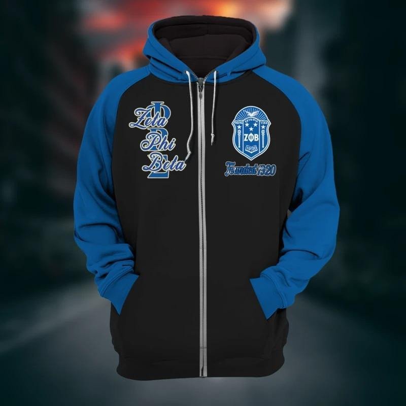 Sorority Hoodie – Zeta Phi Beta Beautiful Black Girl Zip Hoodie