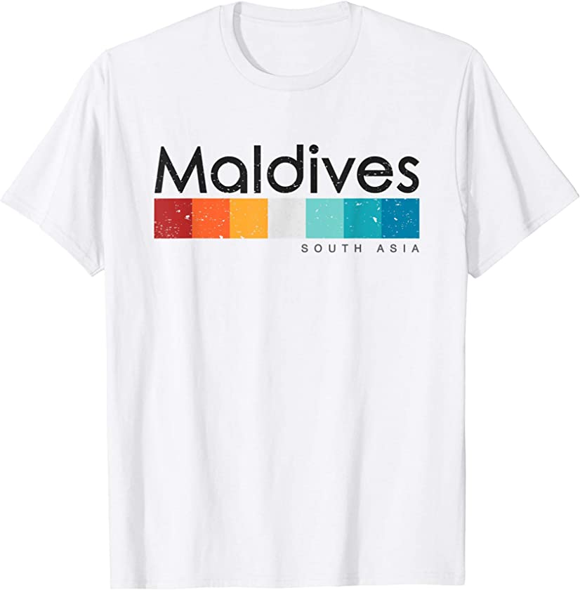 Vintage Maldives South Asia Retro Design T-Shirt