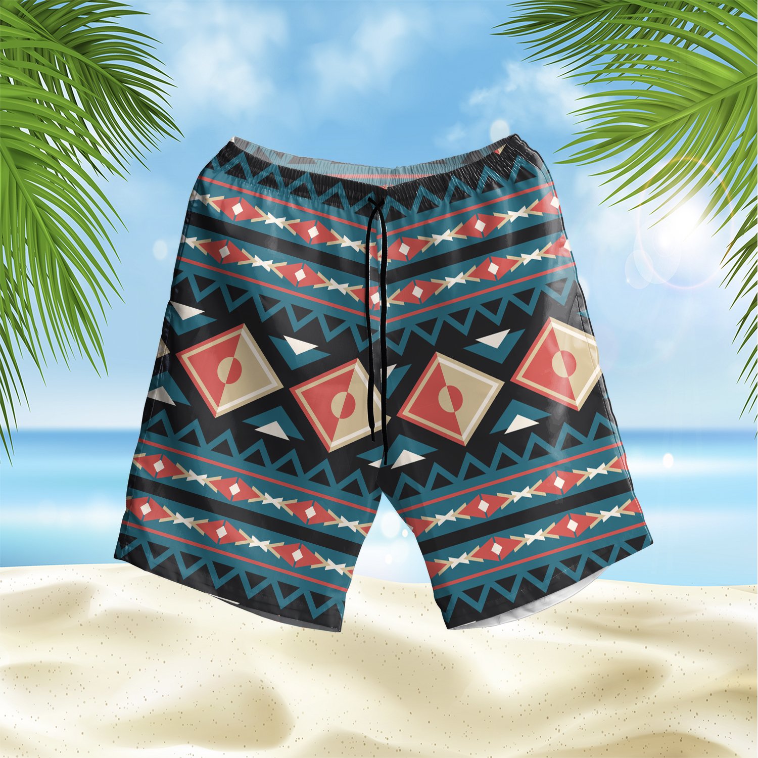 Diamond Pattern Hawaii Shorts Ha74145