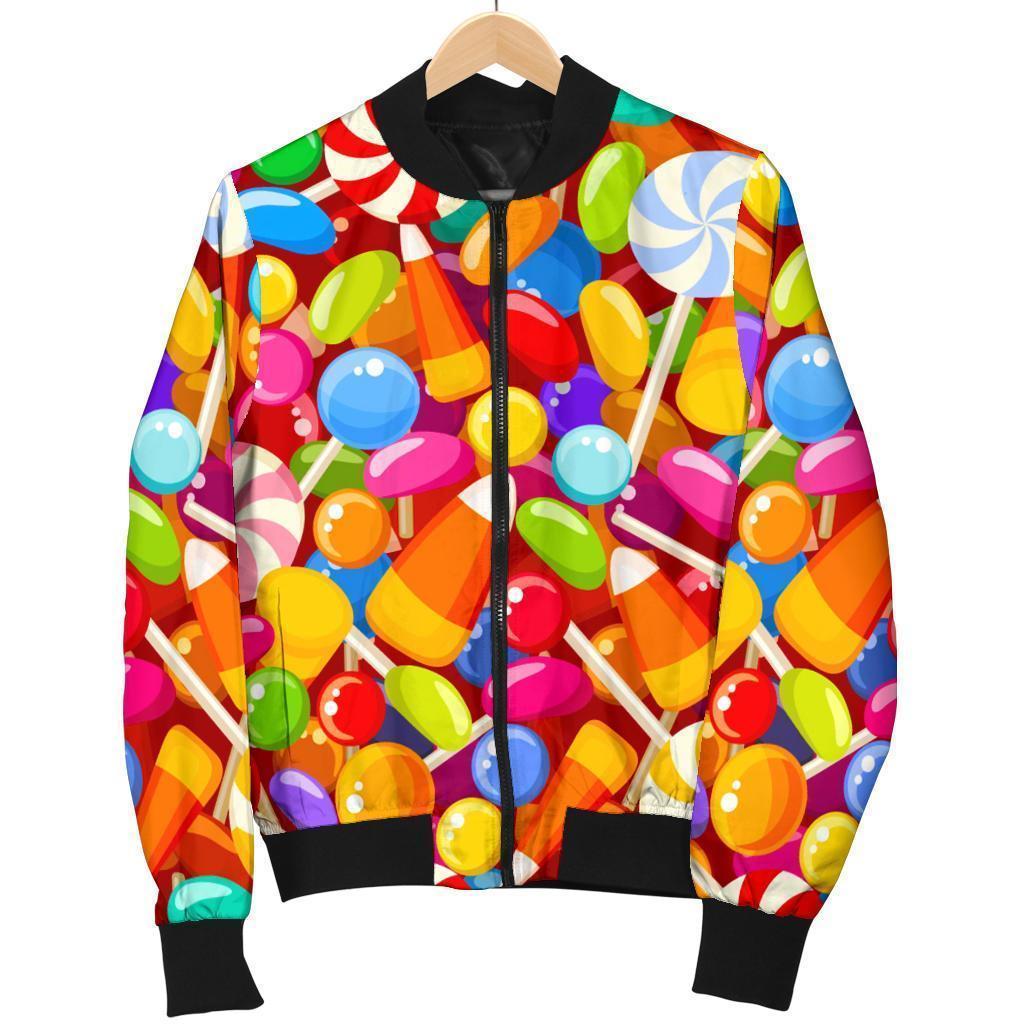 Colorful Candy Pattern Print Men Casual Bomber Jacket 3D All Over Print