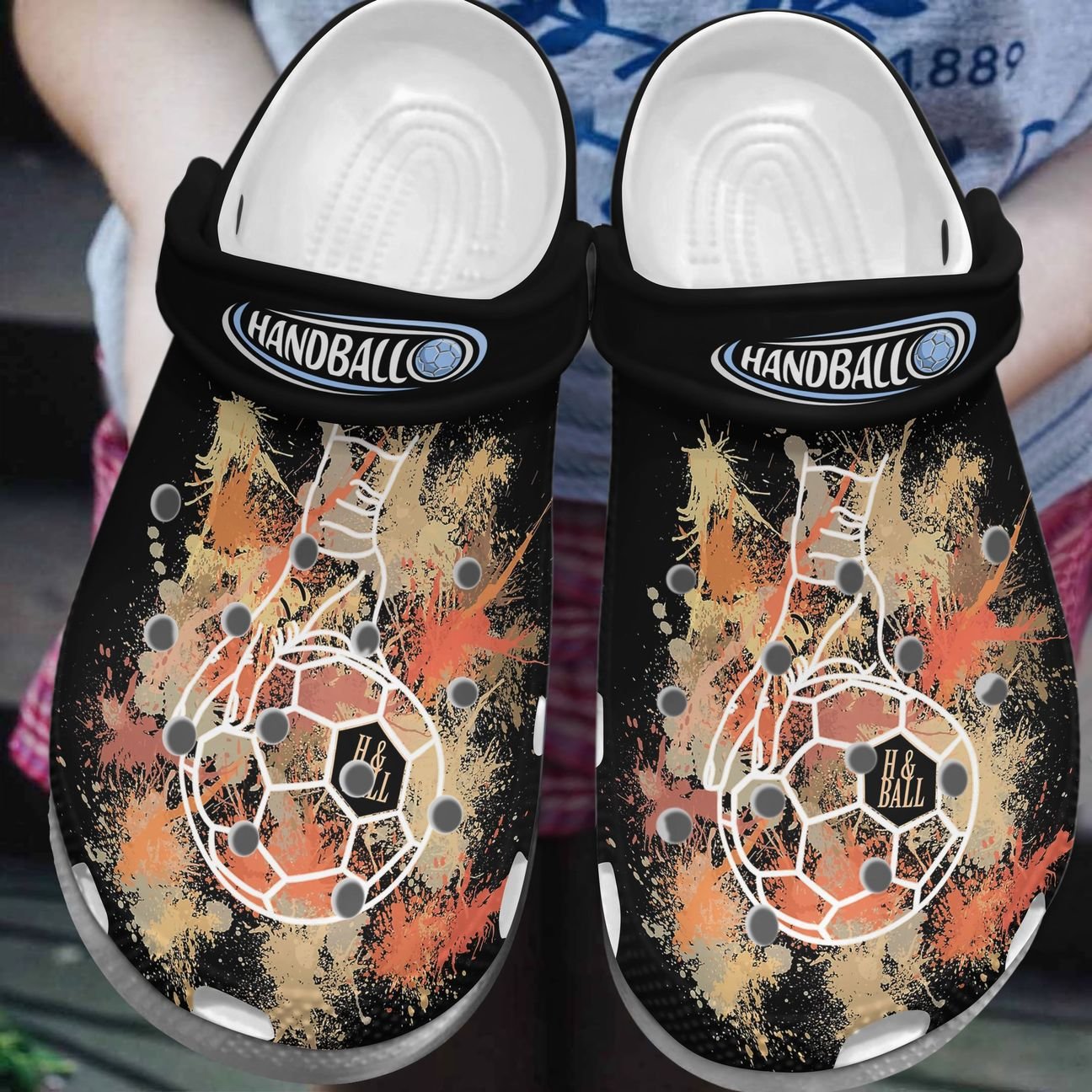 Handball Personalize Clog, Custom Name, Text, Fashion Style For Women, Men, Kid, Print 3D Handball