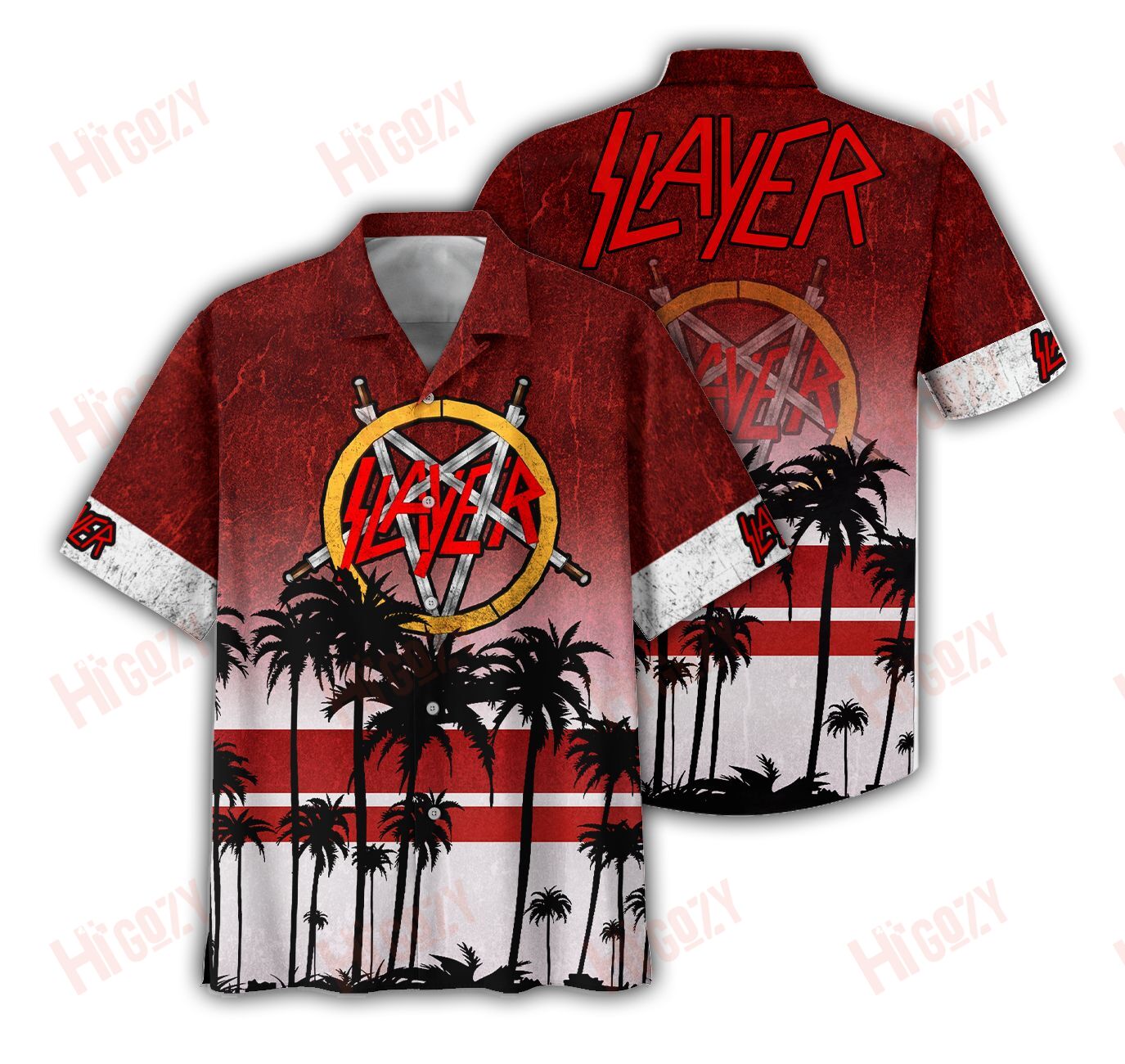 Slayer Hawaiian Shirt, Slayer Band Shirt Vintage Slayer Shirt