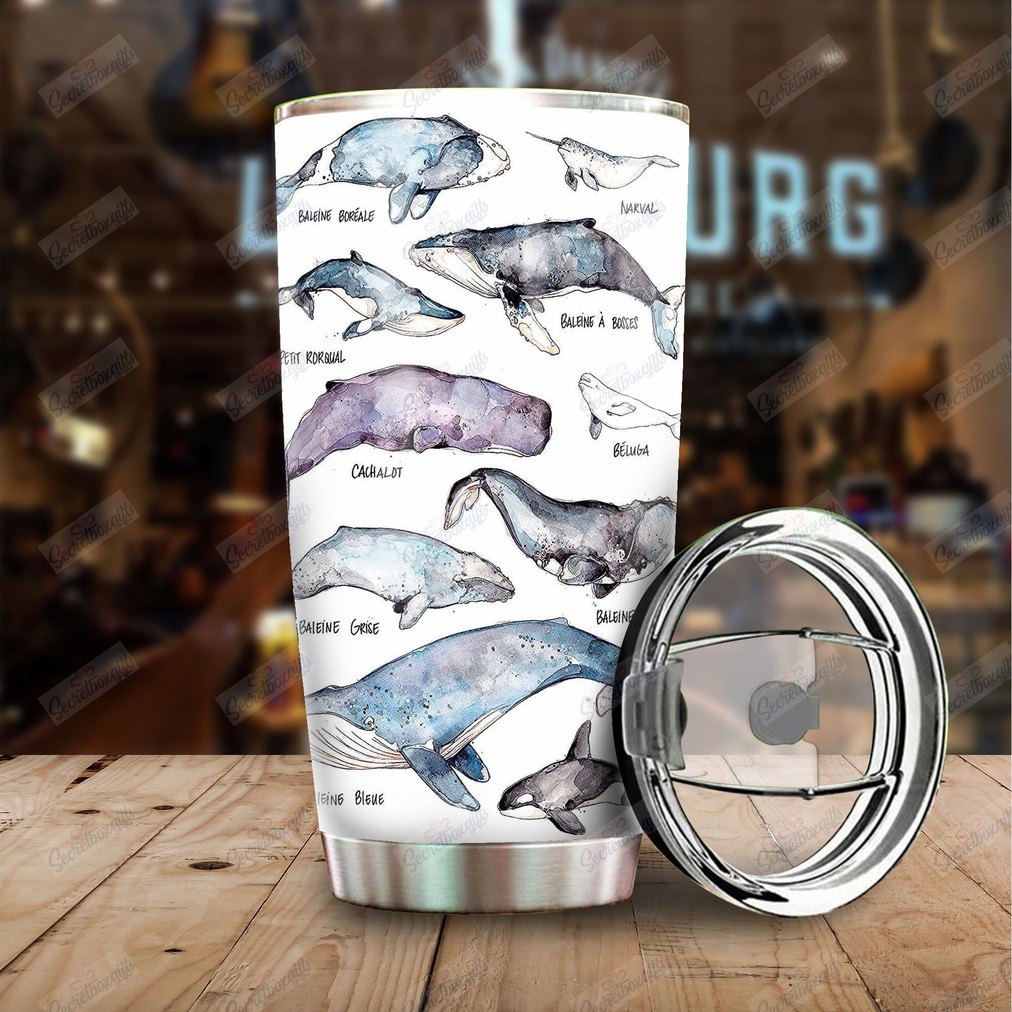 Personalized Love Whale Th2512200Cl Stainless Steel Tumbler Customize Name, Text, Number