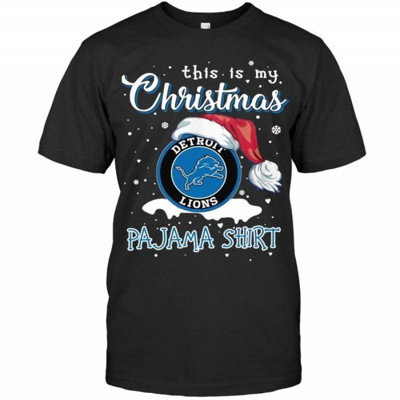 This Is My Christmas Detroit Lions Pajama Shirt T Shirt